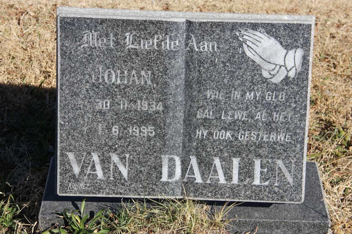 DAALEN Johan, van 1934-1995