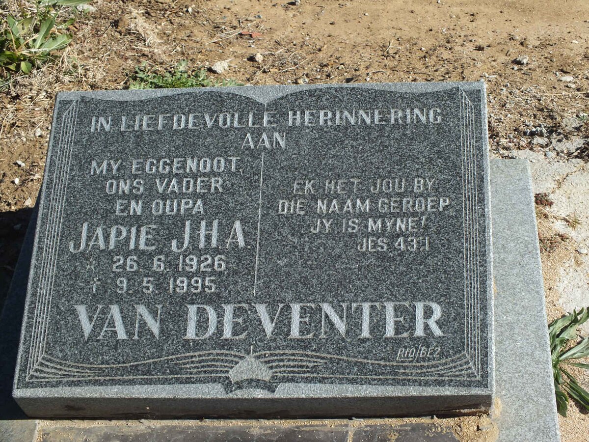 DEVENTER J.H.A., van 1926-1995