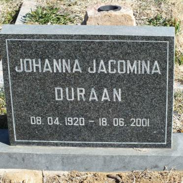 DURAAN Johanna Jacomina 1920-2001