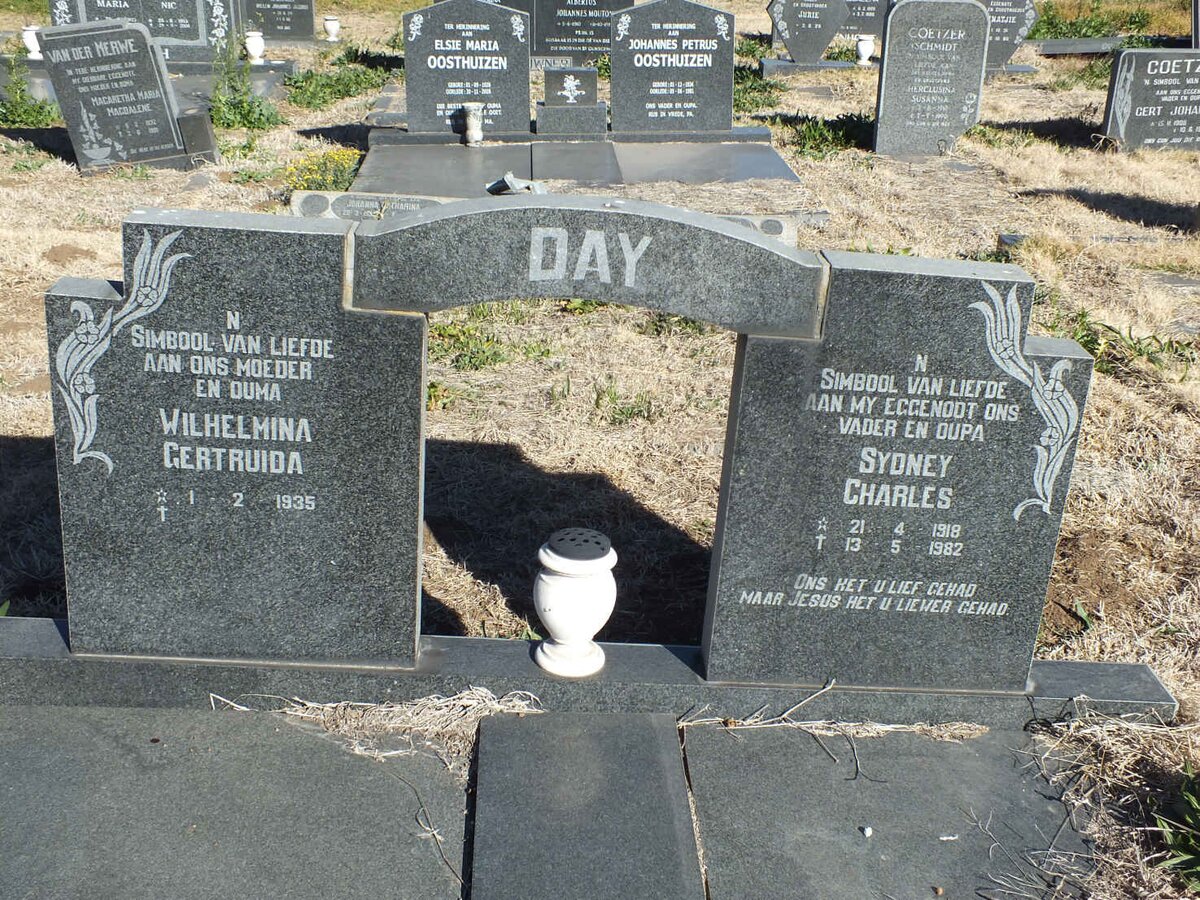 DAY Sydney Charles 1918-1982 &amp; Wilhelmina Gertruida 1935-