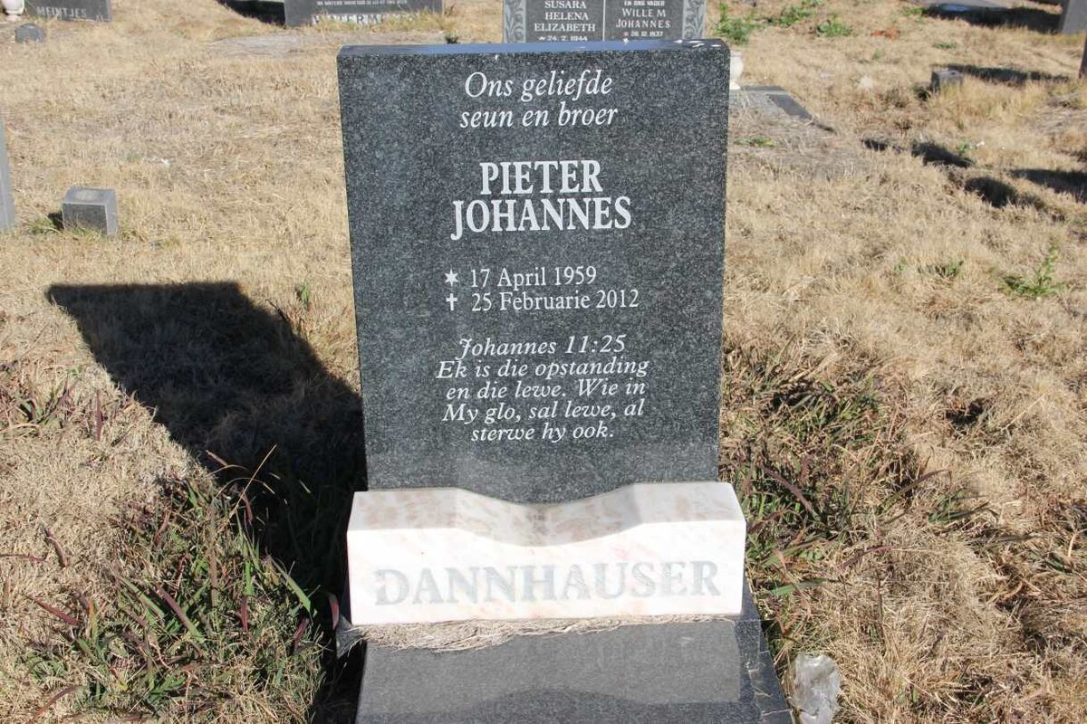 DANNHAUSER Pieter Johannes 1959-2012