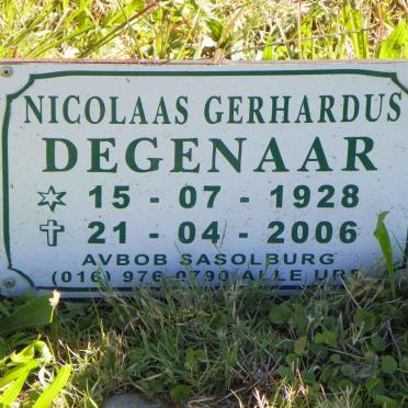 DEGENAAR Nicolaas Gerhardus 1928-2006