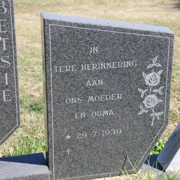 ERASMUS Gert 1936-1992 &amp; Betsie 1939-