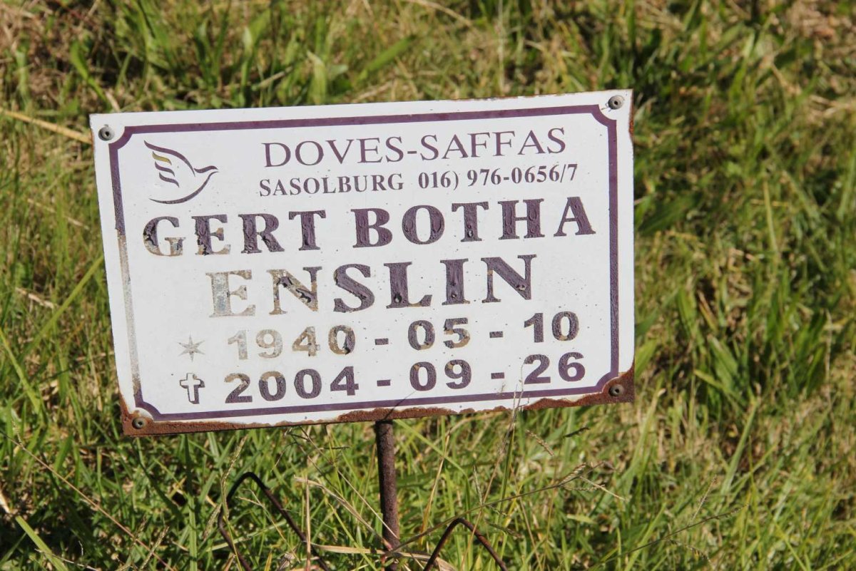ENSLIN Gert Botha 1940-2004