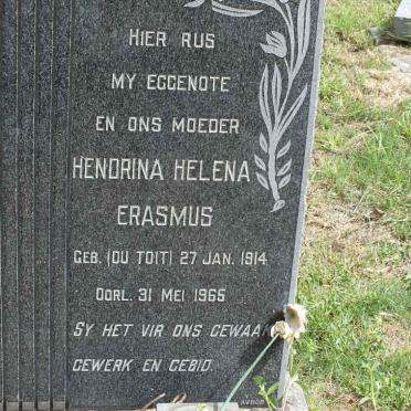 ERASMUS Hendrina Helena nee DU TOIT 1914-1965