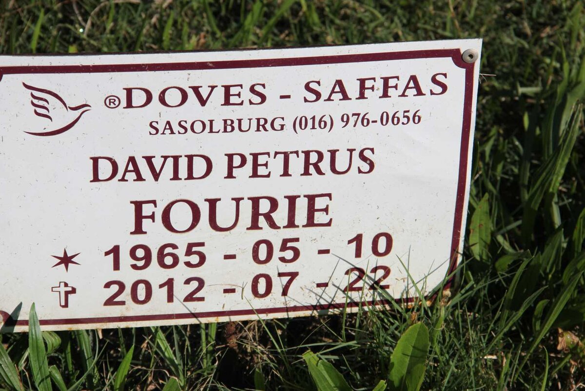 FOURIE David Petrus 1956-2012