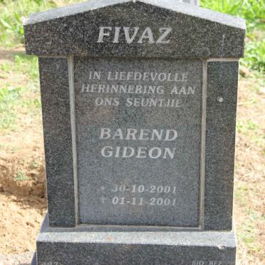 FIVAZ Barend Gideon 2001-2001