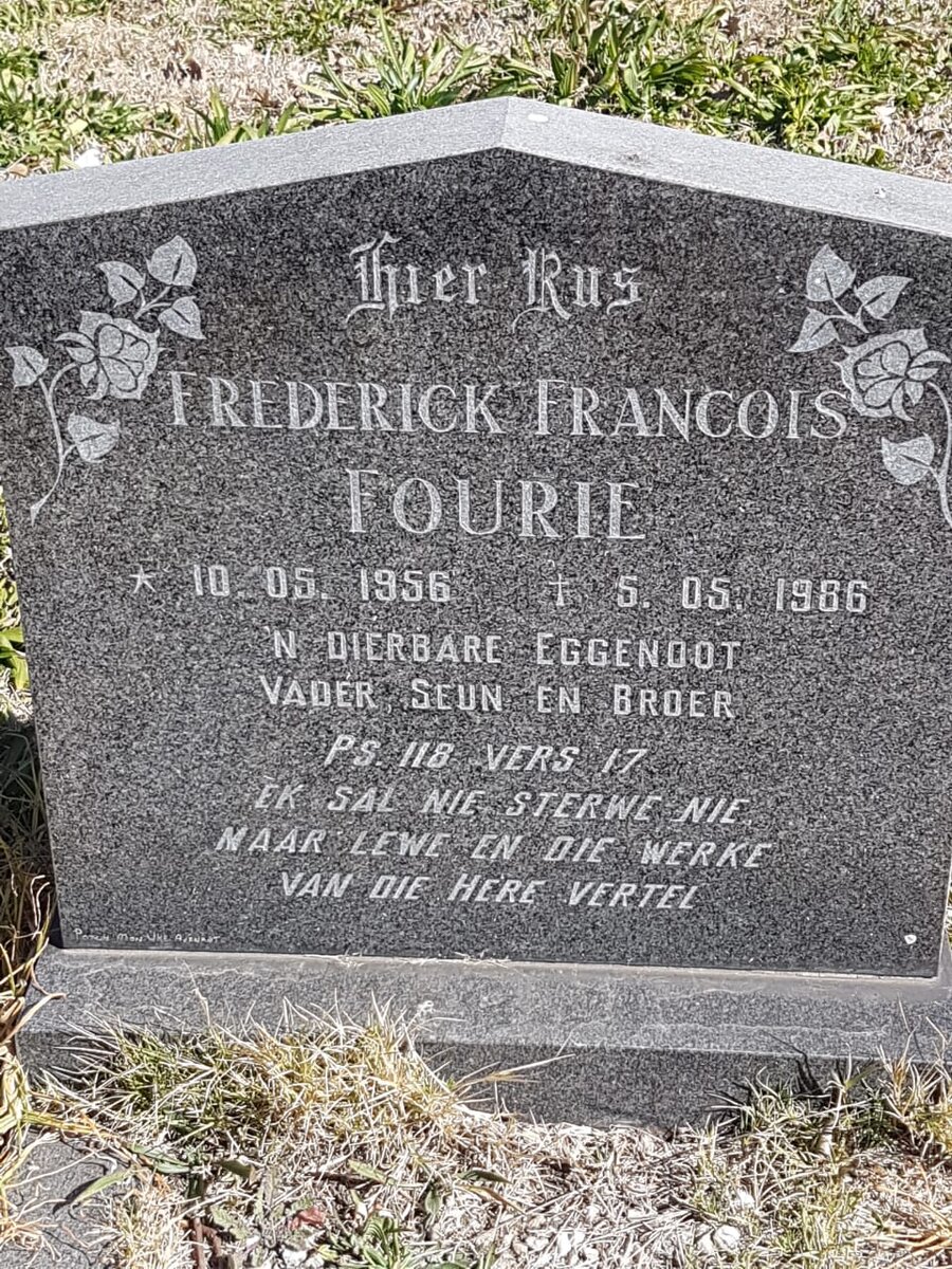 FOURIE Frederick Francois 1956-1986