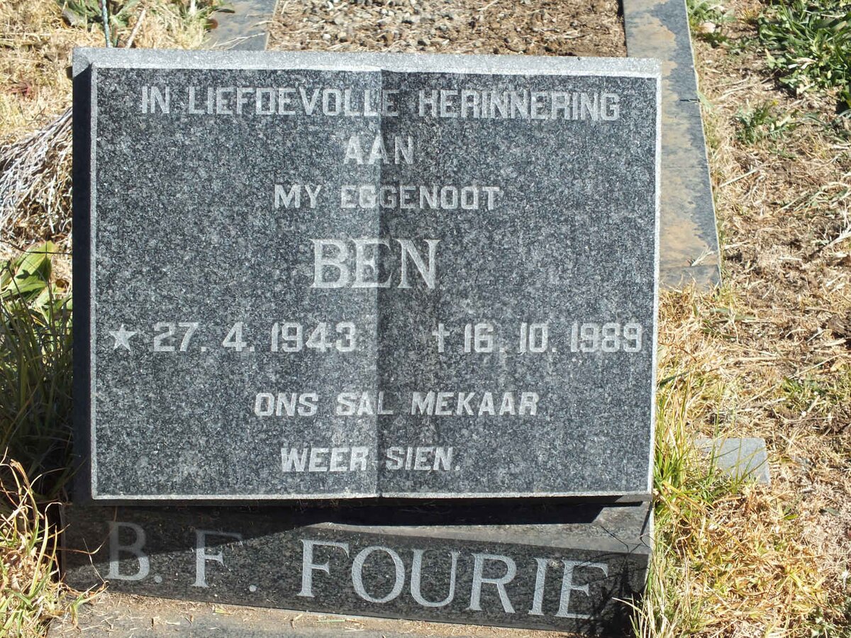 FOURIE B.F. 1943-1989