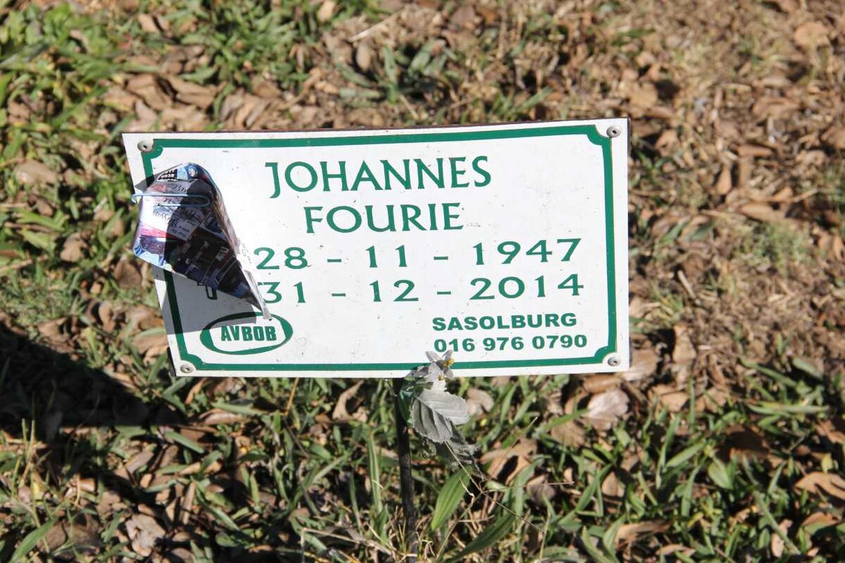 FOURIE Johannes 1947-2014