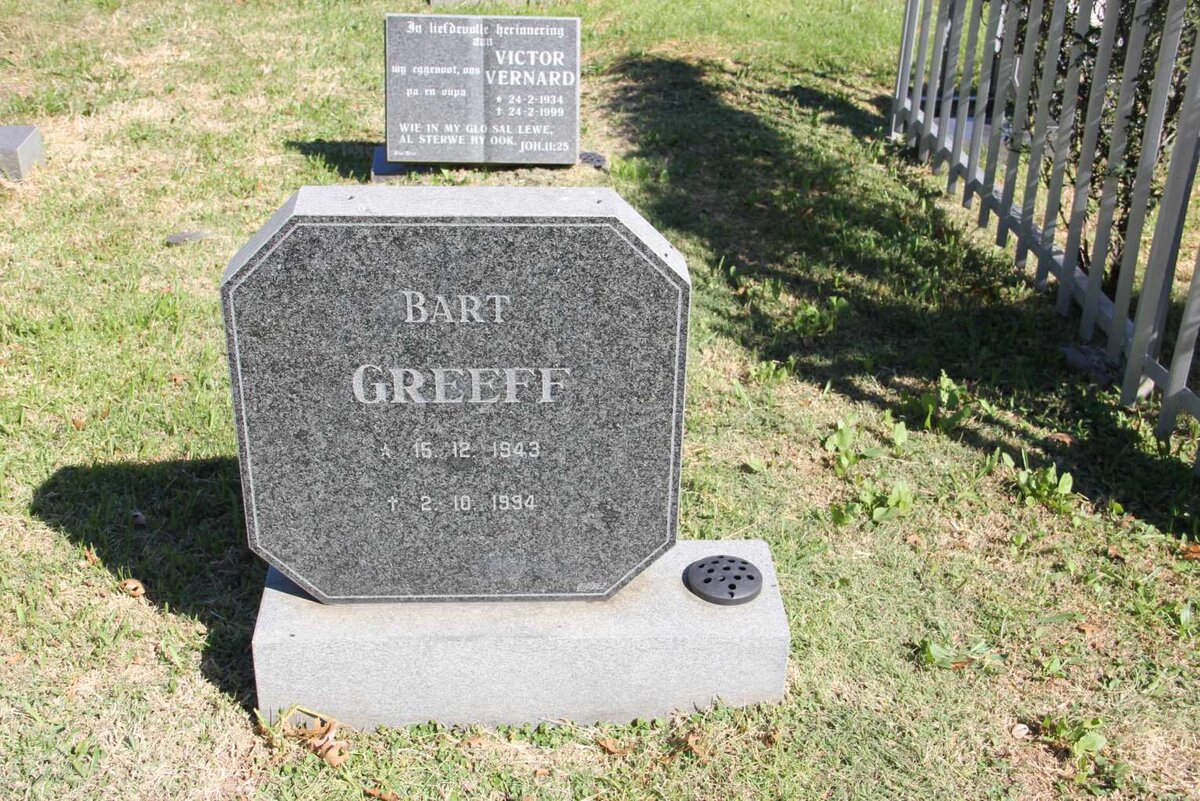 GREEFF Bart 1943-1994