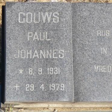 GOUWS Paul Johannes 1931-1979 :: GOUWS Theunis Johannes 1969-2001