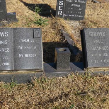GOUWS Paul Johannes 1931-1979 :: GOUWS Theunis Johannes 1969-2001