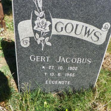 GOUWS Gert Jacobus 1902-1965
