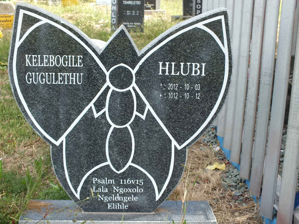 HLUBI Kelebogile Guguletho 2012-2012