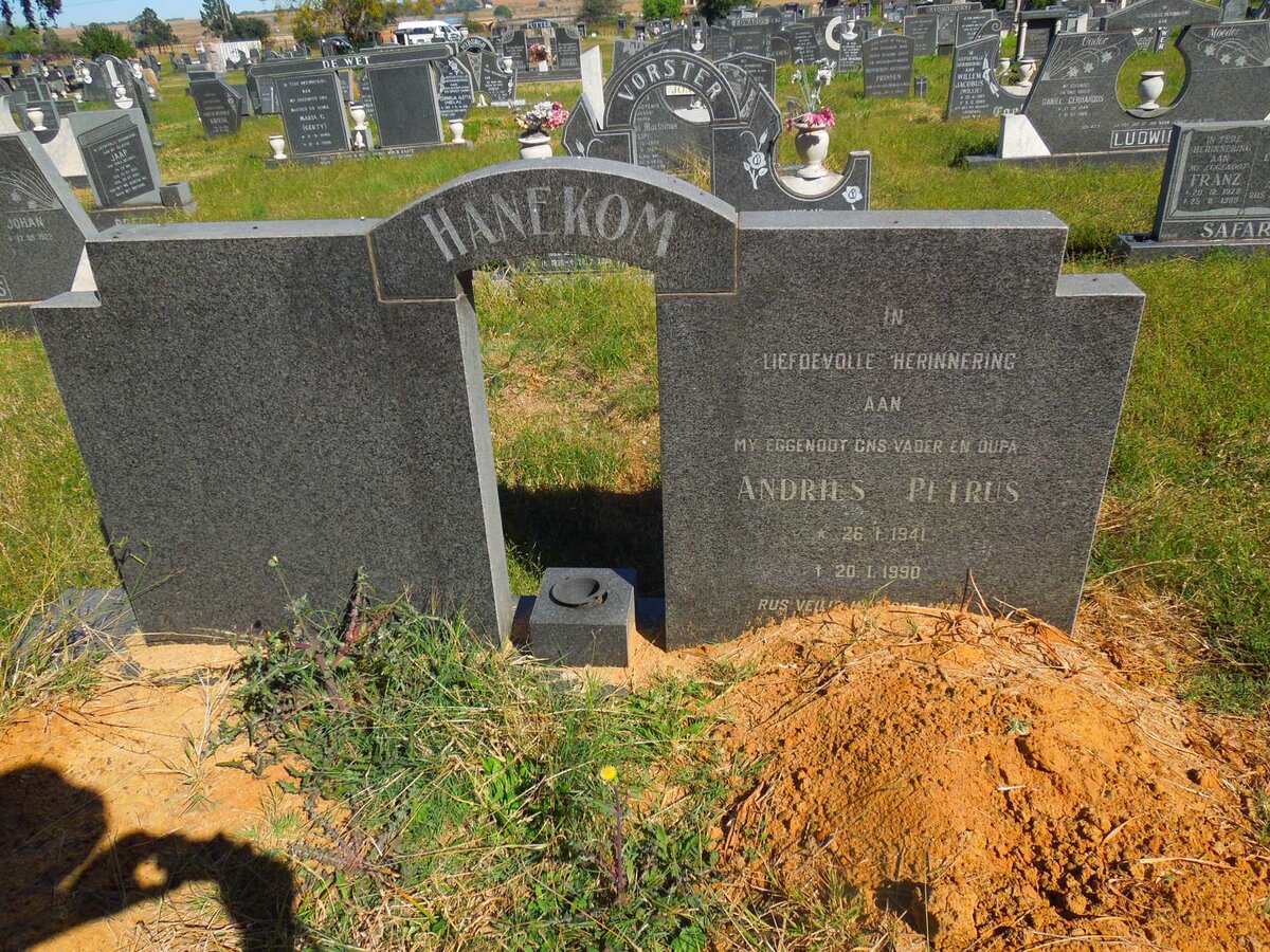HANEKOM Andries Petrus 1941-1990
