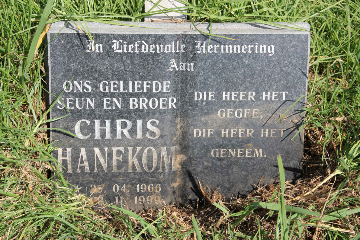 HANEKOM Chris 1966-1999