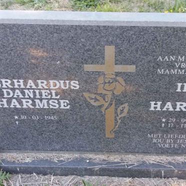 HARMSE Gerhardus Daniel 1945- &amp; Ida 1947-2007