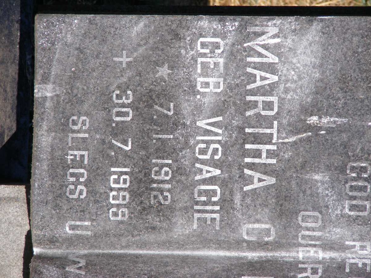 HEERDEN Hermanus, van 1911-1980 &amp; Martha C. VISAGIE 1912-1999