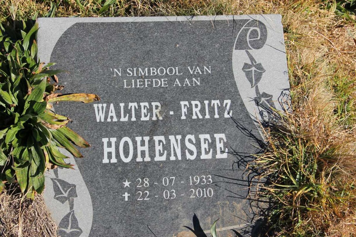 HOHENSEE Walter-Fritz 1933-2010