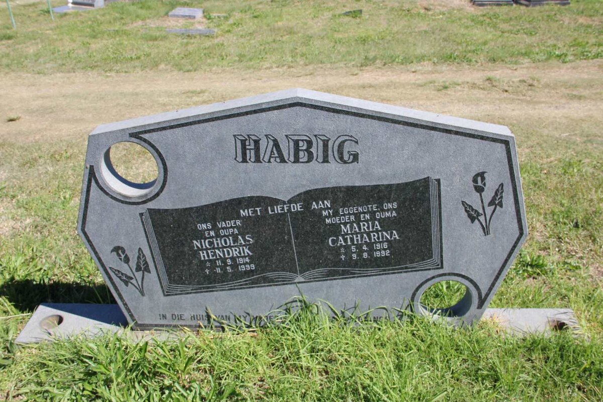 HABIG Nicholas Hendrik 1914-1999 &amp; Maria Catharina 1916-1992