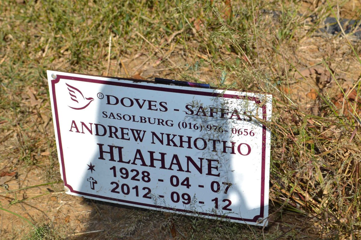 HLAHANE Andrew Nkhotho 1928-2012