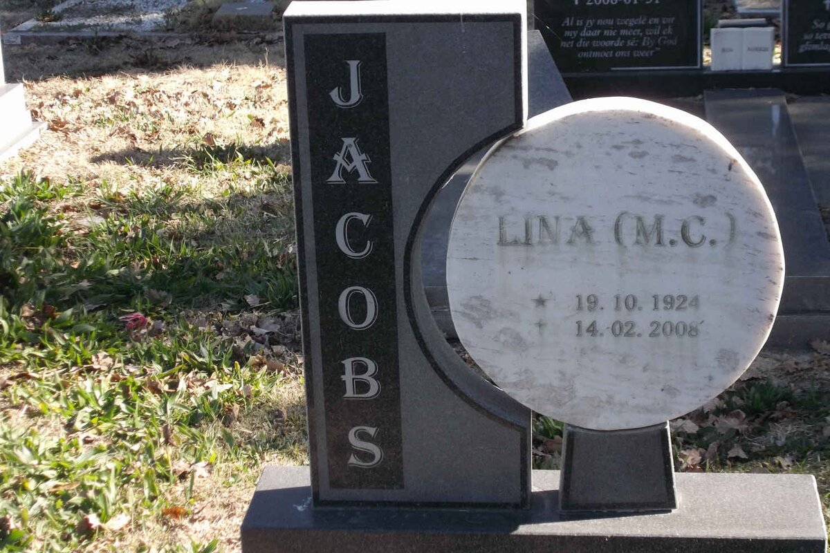 JACOBS Lina M.C. 1924-2008