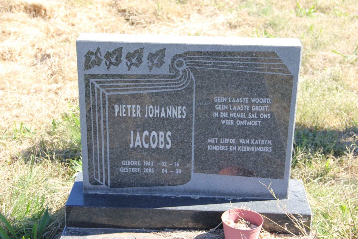 JACOBS Pieter Johannes 1943-2005