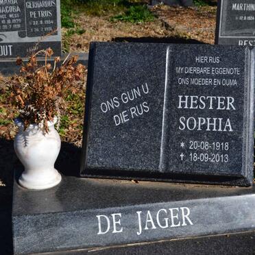 JAGER Hester Sophia, de 1918-2013