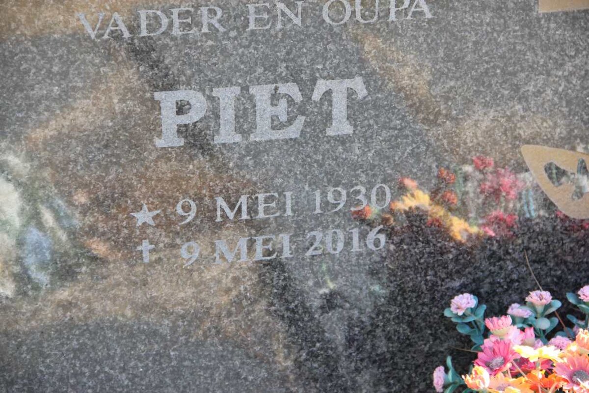 JOOSTE Piet 1930-2016 &amp; Hannetjie 1933-2008