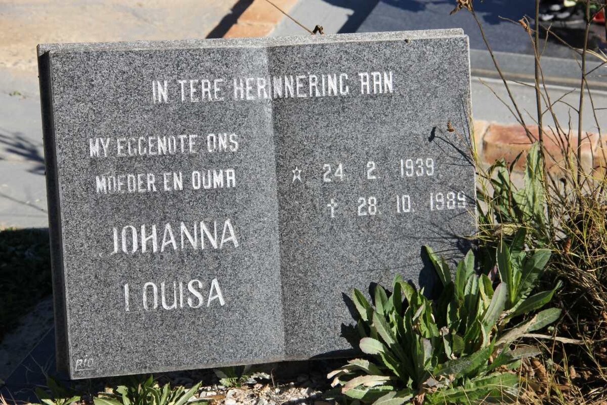 JORDAAN Adriaan Johannes Petrus 1936-2007 &amp; Johanna Louisa 1939-1989