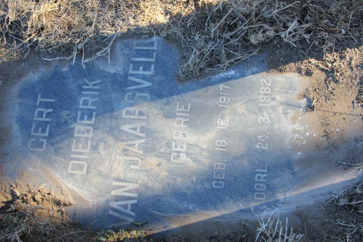 JAARSVELD Gert Diederik, van 1917-1982