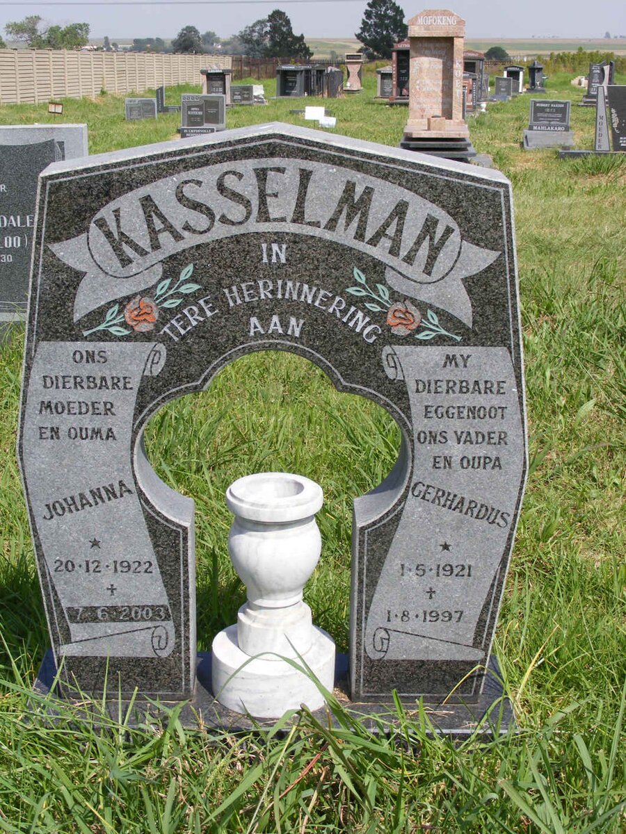 KASSELMAN Gerhardus 1921-1997 &amp; Johanna 1922-2003