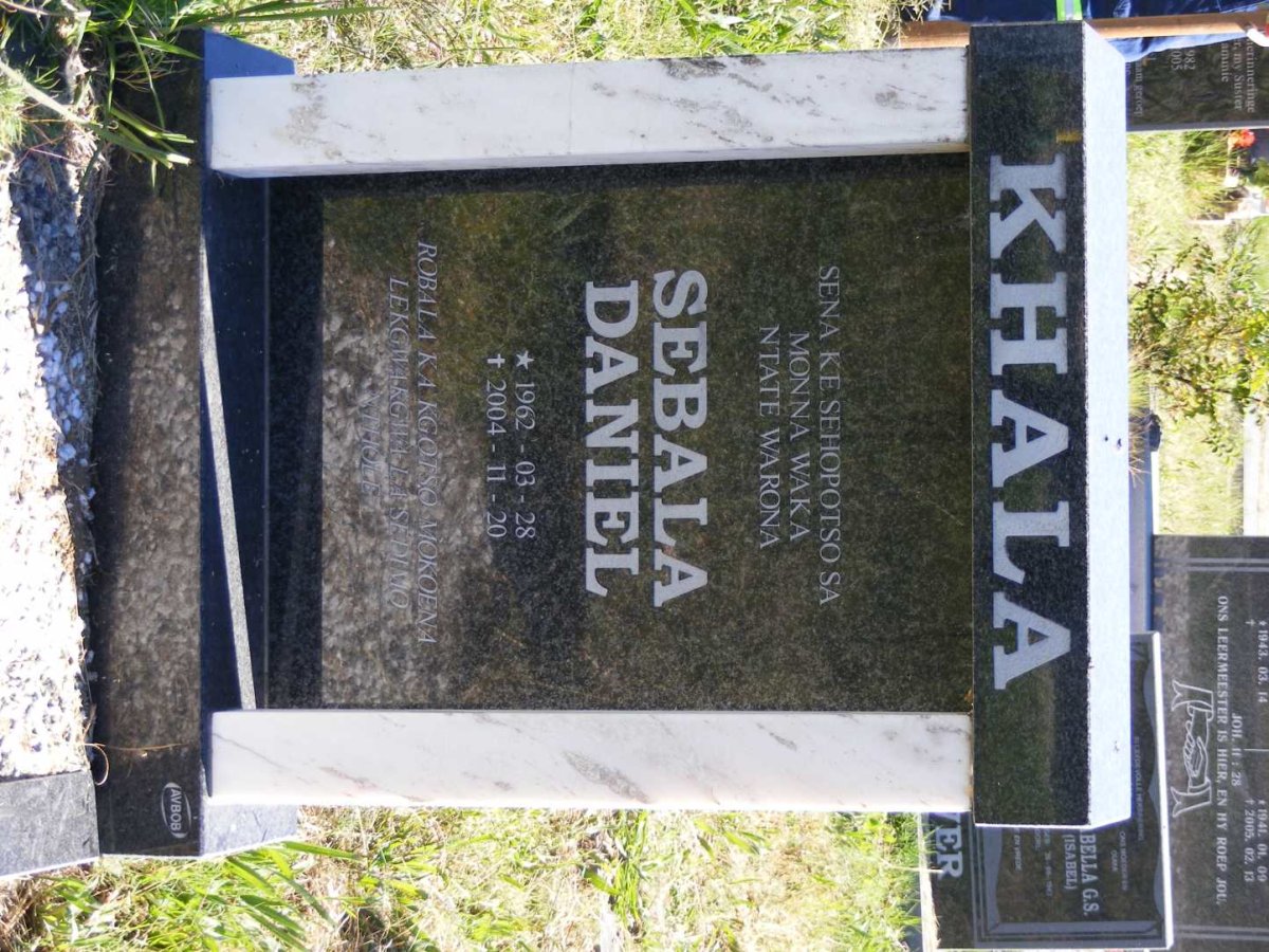 KHALA Sebala Daniel 1962-2004