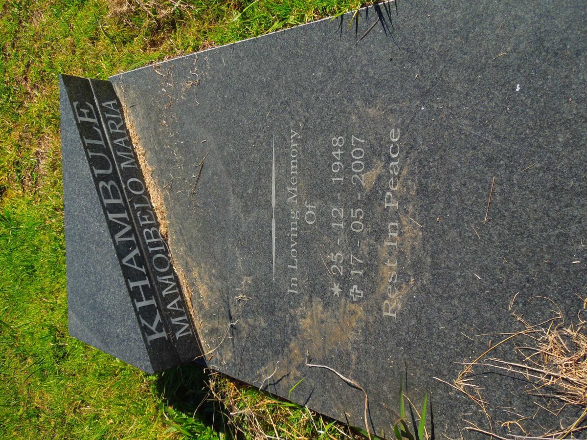 KHAMBULE Mamoibelo Maria 1948-2007