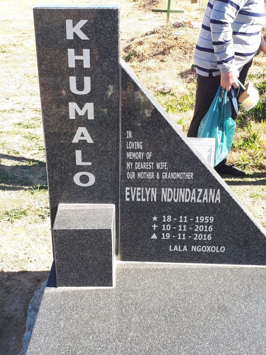 KHUMALO Evelyn Ndandazana 1959-2016