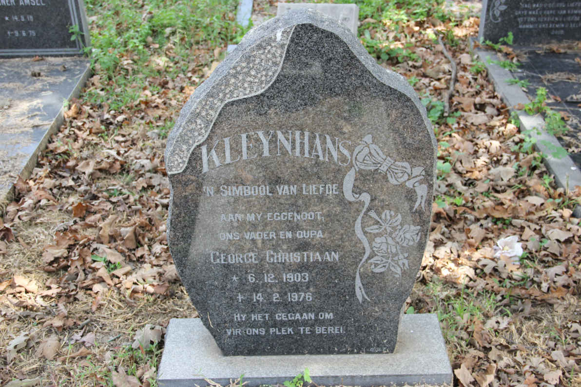 KLEYNHANS George Christiaan 1903-1976