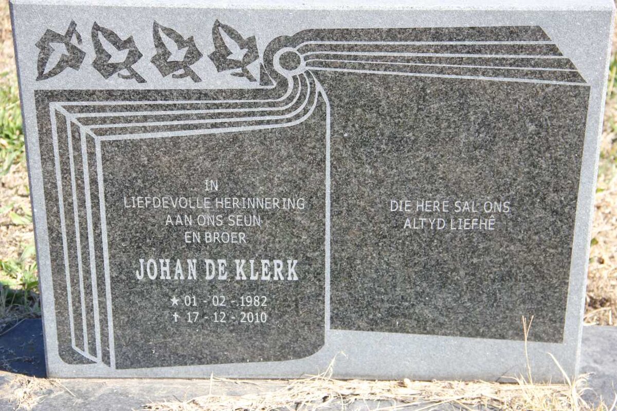 KLERK Johan, de 1982-2010