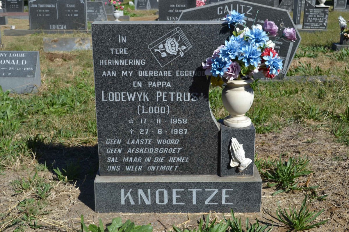 KNOETZE Lodewyk Petrus 1958-1987