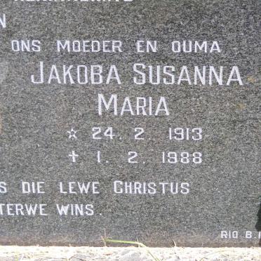 KOTZE Gerhardus Dirk 1907-1967 &amp; Jakoba Susanna Maria 1913-1988