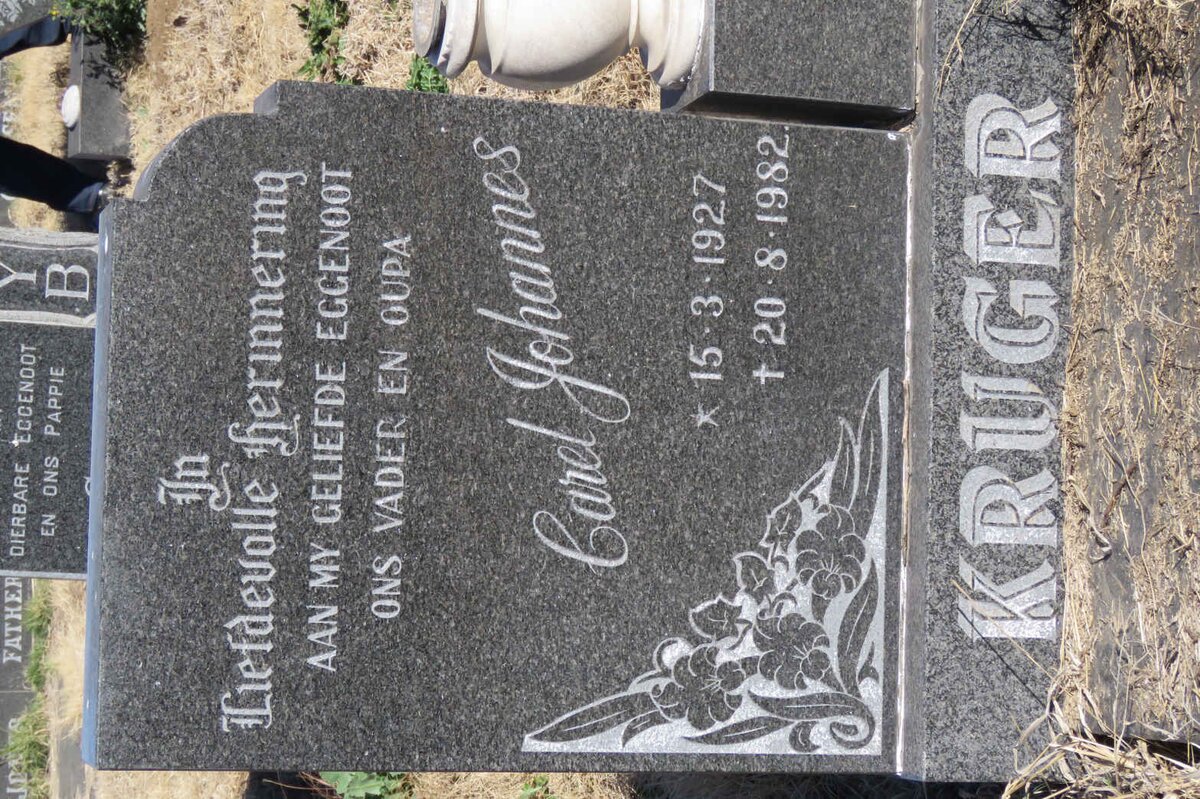 KRUGER Carel Johannes 1927-1982