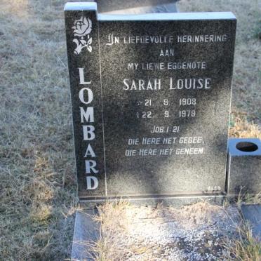 LOMBARD Sarah Louise 1908-1978