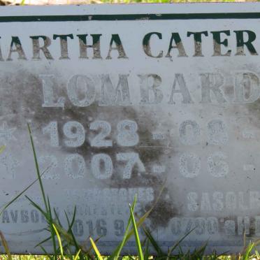 LOMBARD Martha Caterina 1928-2007