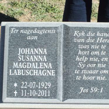 LABUSCHAGNE Gerhardus Arnoldus 1924-2011 &amp; Johanna Susanna Magdalena 1929-2011 