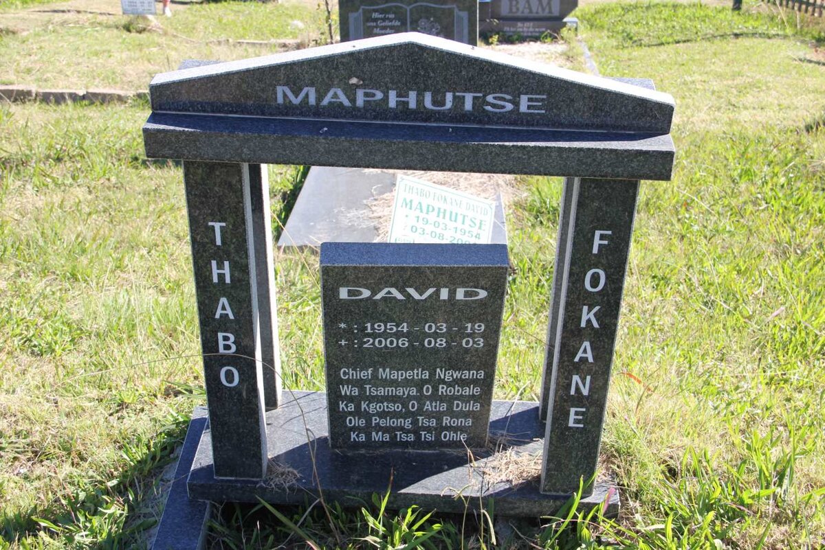 MAPHUTSE Thabo Fokane David 1954-2006