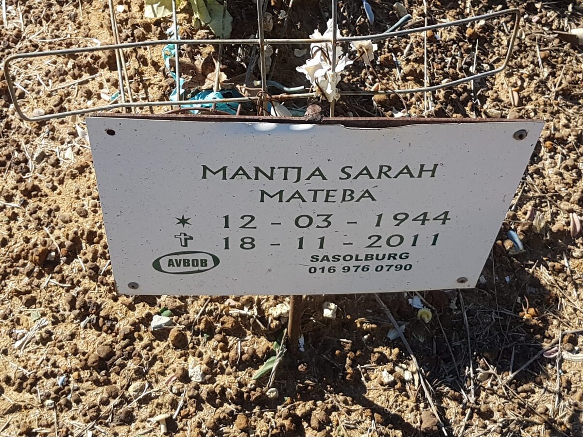 MATEBA Mantja Sarah 1944-2011