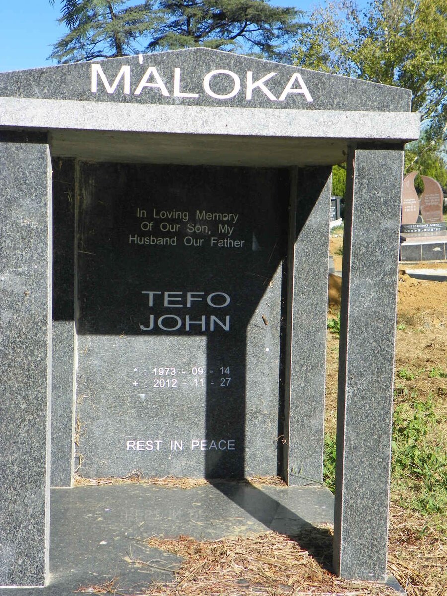 MALOKA Tefo John 1973-2012
