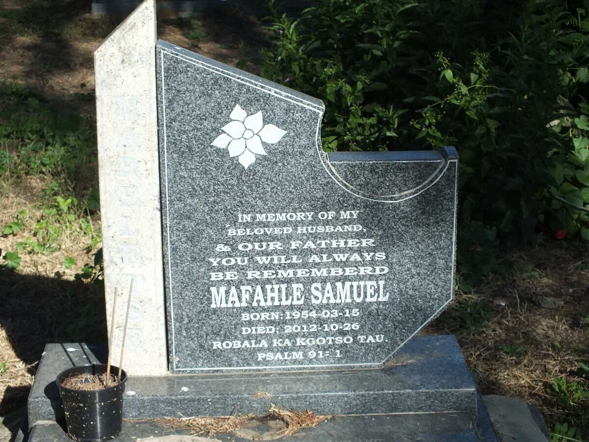 MARELETSE Mafahle Samuel 1954-2012