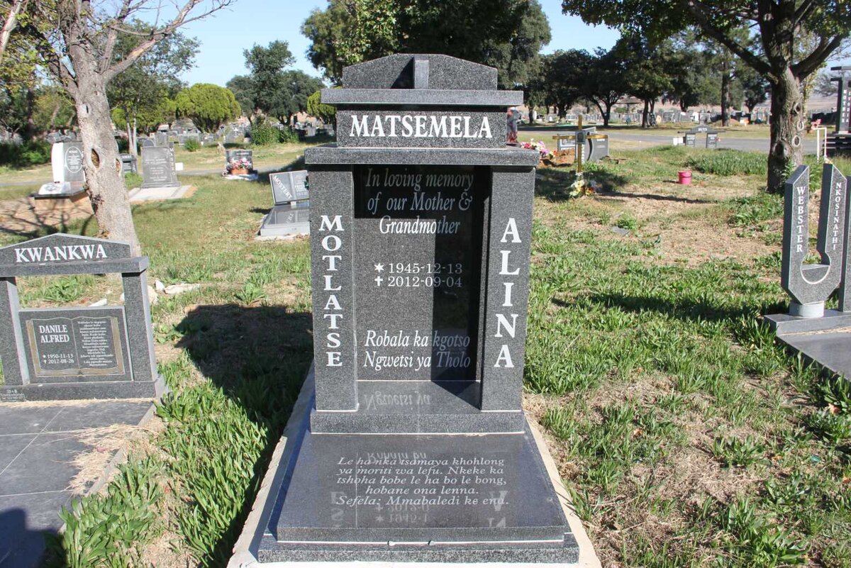 MATSEMELA Motlatse Alina 1945-2012