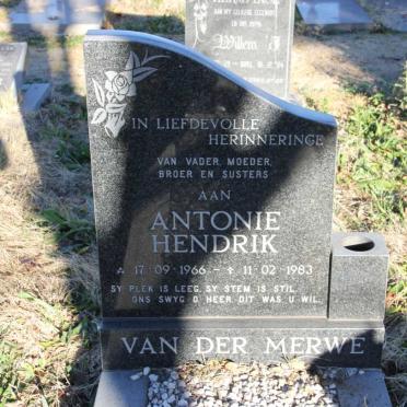 MERWE Antonie Hendrik, van der 1966-1983